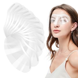 Pack of 100 Shower Face Eye Protection, Transparent Soft Visor, Plastic Visor, Face Protection, Shower Visor Face Protection, for Hair Cutting Colouring Eye Protection Microblading Makeup Eyelash Extension