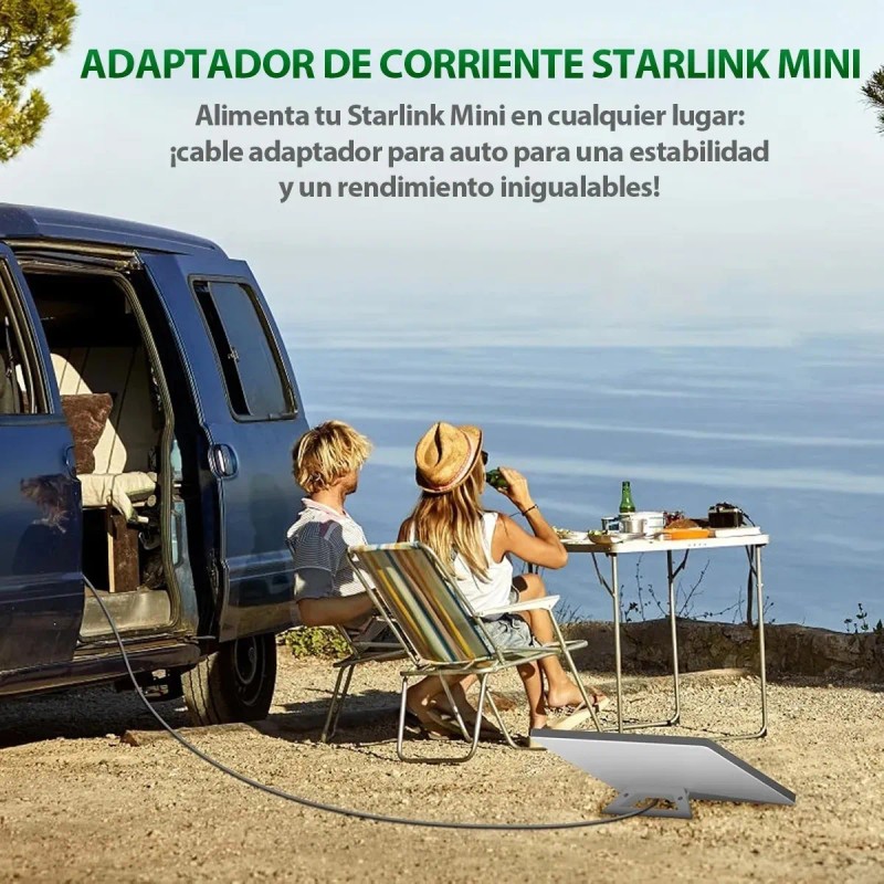 Cable Alimentador De Dc A Encendedor Auto Para Starlink Mini