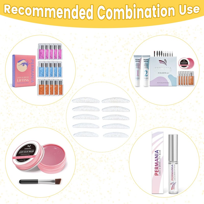 PERMANIA Lash Lift Pads, Glueless Lash Lift Shields Korean, Sticky
