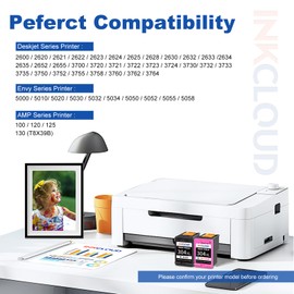 INKCLOUD 304 XL Multipack Compatible with HP 304 Printer Cartridges Black and Colour for HP Envy 5030 5010 5020 5000 5032 for HP DeskJet 3750 3760 2620 3720 2630 2622 3762 3735