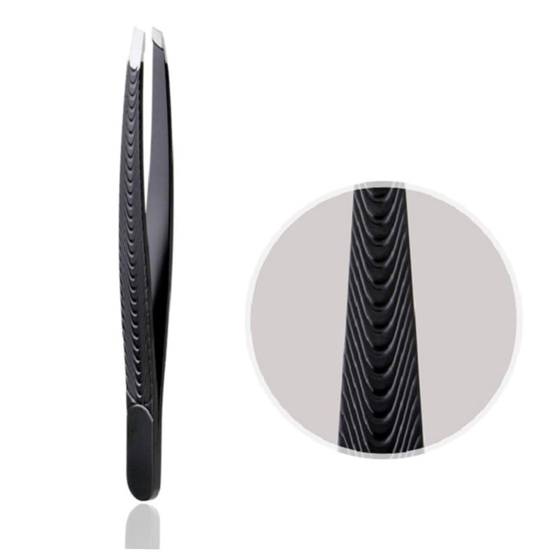 WOONEKY Ergonomic Design Eyebrow Clip Tweezers 5pcs Stainless Steel Eyebrow