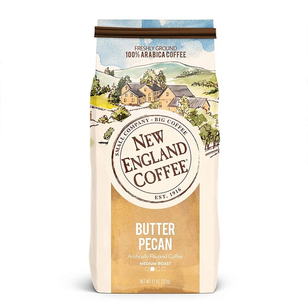 New England Coffee, Butter Pecan, 11 Ounce (1 Count)