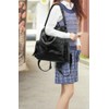 Hycurey Womens Stylish Rivet Backpack Washed Multi Pocket Knotted Zipper