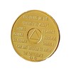35 Year AA Medallion Glossy Gold Color Sobriety Chip