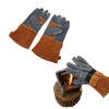 1 Pair Heat Resistant Gloves Separate Fingers Hot Proof Mitts