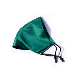 HABAC STUDIO - 100% Mulberry Silk Face Masks Reusable Black Face Masks Washable UK Face Covering for Women Mens Face Masks Silk Mask Nose Wire Adjustable Unisex Wedding Special Occasion. (Green)