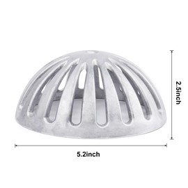 Floor Sink Strainer, Floor Drain Strainer, Heavy Duty Aluminum Dome Drain Cover, Floor Drain Cover for Restaurant, Home, Outdoor Garden, Kitchen, Bar, Buffet or Food Service 5-1/2" W x 2-1/4"H(10PCS)