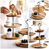 SAHENITEANA 3 Tier Cupcake Stand, Black Crown, Wooden Tiered Tray