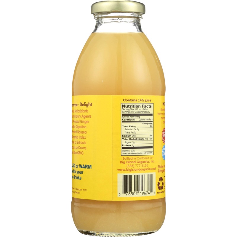 Big Island Organics Gingerade, Hawaiian, 16-Ounce (Pack of 12)