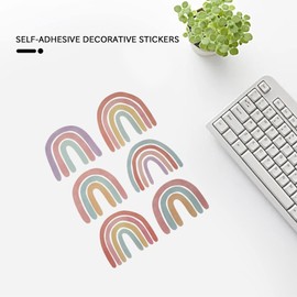 CeaHoify Rainbow Bedroom Decor for Colorful Rainbow Wall Decals Room Decor for Kids Nursery Bedroom Decorations 72 Pieces