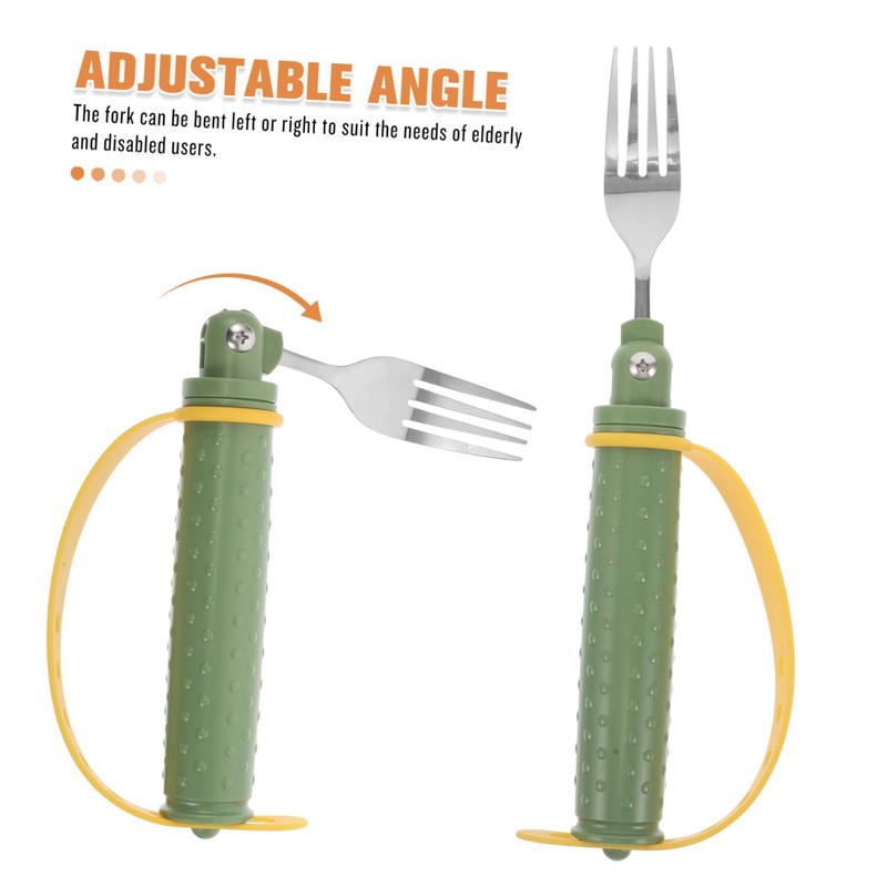 OHPHCALL Car Handle Assist Elderly Fork Spoon for Disabled People