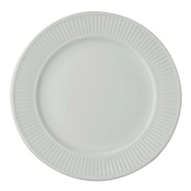 PILLIVUYT FRANCE, PLISSE FRENCH WHITE PORCELAIN DINNER PLATE, 11" DIAMETER, NEW