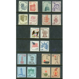 Americana Series US Stamps Bicentennial Issue 1-Cent Through $5.00 Complete. All Mint NH Liberty Bell, Statue of Liberty, More