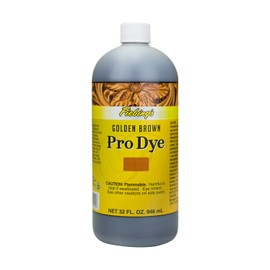 Fiebing's Pro Dye Golden Brown 32 Oz - Permanent Penetrating Professional Oil Dye for dyeing leather