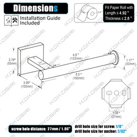KOKOSIRI Toilet Paper Holder Oil Rubbed Bronze Toilet Roll Holder Hold Mega Rolls Kitchen Bathroom Tissue Paper Dispenser Stainless Steel, B2008ORB