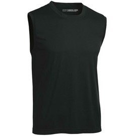 DRIEQUIP Mens Sleeveless Moisture Wicking Muscle T-Shirt-4XL-Black