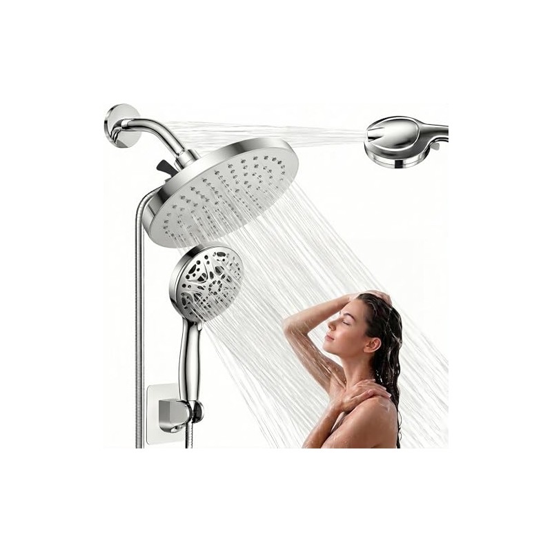 Set de Regaderas para Baño Alta Presión con 8" Cabezal