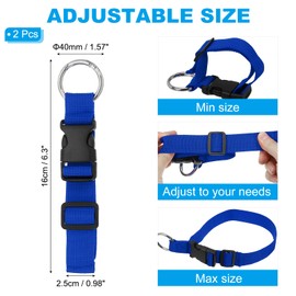 PATIKIL Add A Bag Luggage Straps, 2 Pcs Adjustable Suitcase Belt, Travel Accessories Plastic Buckle for Connecting Your Luggage Jacket, Blue
