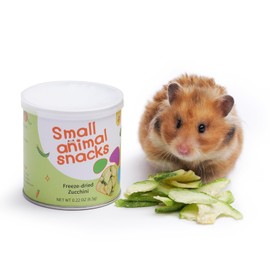 Niteangel Hamster Snack & Treats Toy - Small Animal Natural Treat for Dwarf Syrian Robo Hamsters Gerbils Mice Lemmings Degus or Other Small-Sized Pets (Freeze-dried Zucchini)