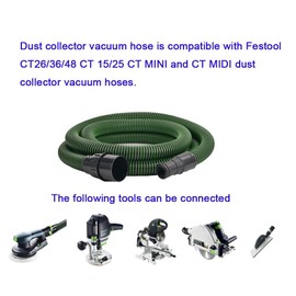 Suction hose D27x10m, vacuum pipe D27x10m, Suitable for Festool CT25/26/36/36/48/MIDI/MINI vacuum cleaner tube compatible.