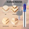 EANOSIC 5PCS CNC Wood Carving Router Bits Set, 1/4'' Shank,