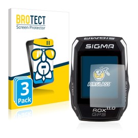 BROTECT Protective Glass for Sigma ROX GPS 11.0 (Pack of 3) Protective Film Tempered Glass [Extremely Scratch-Resistant 9H, Anti-Fingerprint, Ultra Transparent]