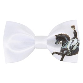 CHEIVEMENG Men's Horse Race Bow Tie Satin Silk Pre-tied Solid Horse Racing Bow Ties for Men with Gift Box