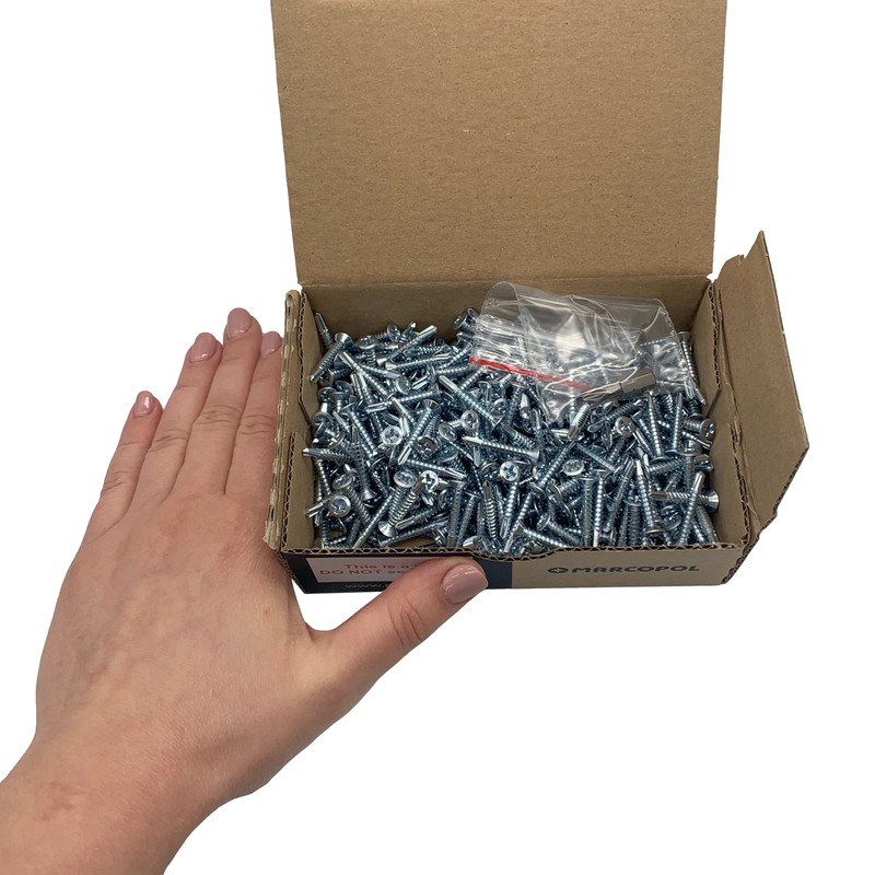 Pack of 400 DIN 7504 P Galvanised Steel 3.9 x