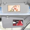Stainless Steel Car Sun Visor Vanity Mirror, Unbreakable Rear View