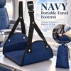 Airplane Footrest Hammock with Adjustable Strap, Portable Padded Travel Foot
