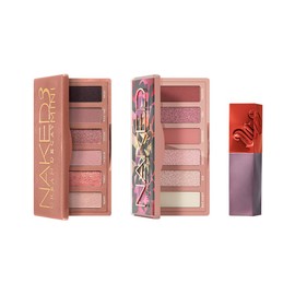 Urban Decay Naked In Love Set - Kit de Paletas de Sombras de Ojos de Alta Pigmentación Naked 3 Mini, Mini Sin y Labial Líquido Hidratante Vice Lip... 