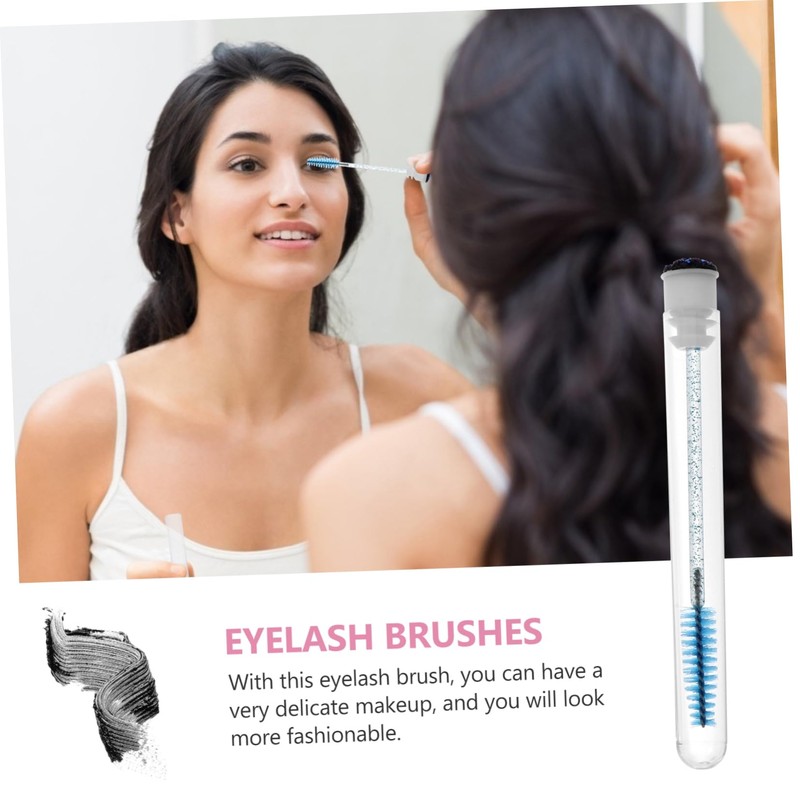 Healeved 30pcs Eyelash Extensions Brush Tube Glitter Lash and Eyebrow