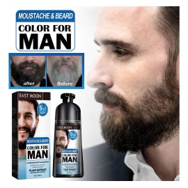 3 X Champú For Teñir Permanentemente La Barba, Color Negro