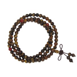 262 - Beautiful Elasticated 6mm Tiger Eye Gemstone Bead Prayer Mala 108 Beads/Necklace/Bracelet - Handmade