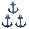 Wowser Nautical Cast Iron Ship Anchor Wall Hooks, 6 Inches,