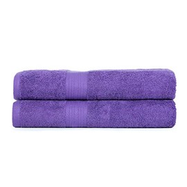 Ample Decor Hand Towel Set – 600 GSM – Great Absorbency – Light Weight – 100% Cotton – Color Variants – for Bathroom, Kitchen, Spa, Hotel, Gym – Pack of 2 – Purple