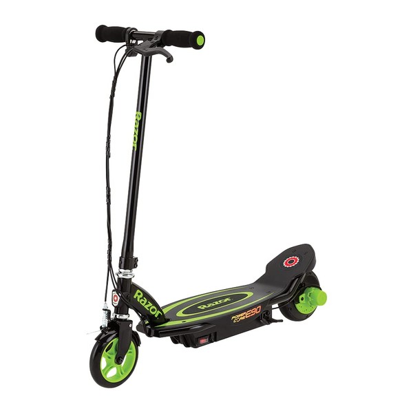 Razor Power Core E90 Electric Scooter with hub motor, push-button throttle, for kids 8+