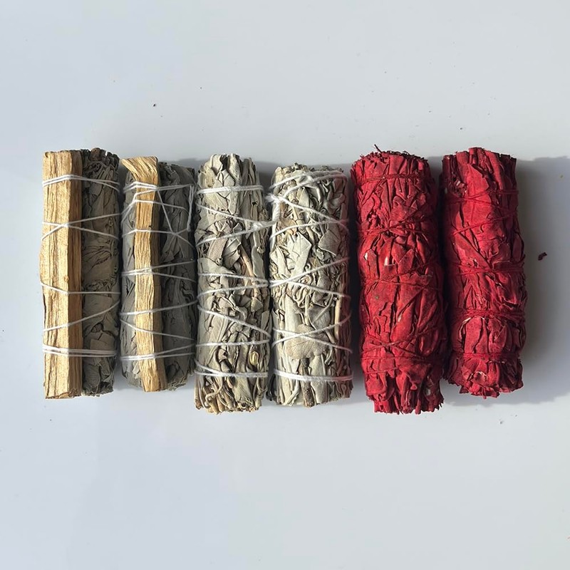 2x White Sage 4" Smudge Sticks, 2x Palo Santo White