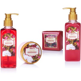 BRUBAKER Cosmetics Luxury Bath & Body Gift Basket - Garden Roses & Violets Scent - 7 Pcs Spa Gift Set for Women and Men