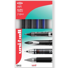 uni-ball AIR - 0.7mm Medium Rollerball - UBA-188-L - In Gift Box Packaging (Pack of 4, Blue)