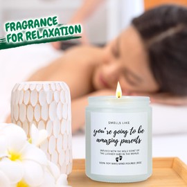 New Parents Gifts for Couples Candles Baby Gender Reveal Gifts 2025 First Time Parents New Mom and Dad Presents Congratulations Pregnancy Gift Expecting First Mothers Day Fathers Day Candle