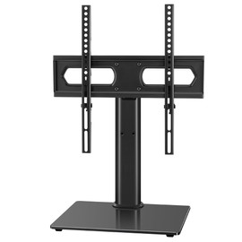 KKTONER Universal TV Stand Table Top TV Stand for 27 to 60 inch Height Adjustable TV Stand Mount with Tempered Glass Base LED tvs Max VEAS 400mm Hold up 77LBs