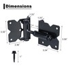 Auxdee Black 90 Degree Adjustable Self Closing Hardware Hinges for