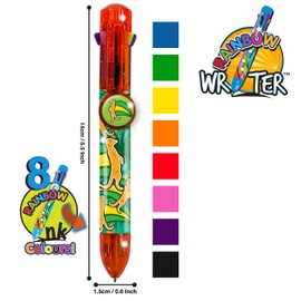 Rainbow Writer - Deluxebase Meerkat Colour-Changing Pens 8 in 1 Ballpoint Pens, Great Novelty Pens for Kids and Ideal Office or School Supplies