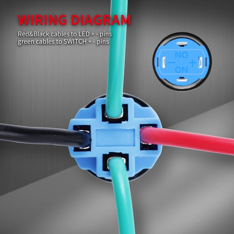 DaierTek 6Pcs Mini Round Waterproof Push Button Switch 12mm ON