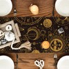 Artoid Mode Black Gold Astrology Occult Moon Magic Table Runner,