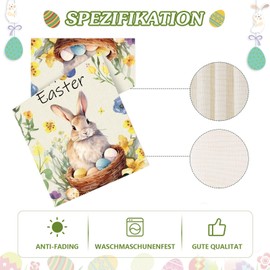 Aitsite Easter Table Runner, Easter Decoration Table Runner, Easter Table Runner, Spring, Easter Decoration, Modern Easter Table Runner for Indoor and Outdoor Party, Kitchen, Dining Table, Easter