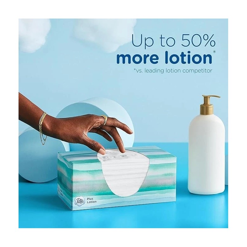 Puffs Plus Lotion Facial Tissues - 8 Boxes Allergies and