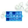 Farberware Pro Silicone Ice Cube Trays with Lid, 4-Piece, Blue