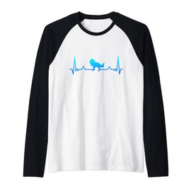 Dinos Trex Heartbeat tyrannosaurus rex Gift Dad Mom Raglan Baseball Tee